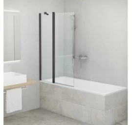 Dušo sienelė Roth Cariba Line CI BAF 100 cm, juodi prof, skaidrus stiklas