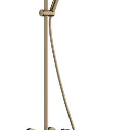 Dušo sistema HANSGROHE Pulsify S Puro 260 1jet su Ecostat Fine termostatu ir rankiniu dušeliu 3jet, Brushed Bronze, 24236140