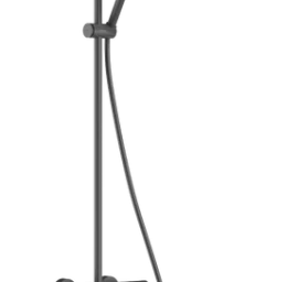 Dušo sistema HANSGROHE Pulsify S Puro 260 1jet su Ecostat Fine termostatu, šlifuoto juodo chromo, 24222340
