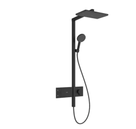 Dušo sistema HANSGROHE Raindance Alive Q 1jet su termostatu, matinė juoda, 24580670