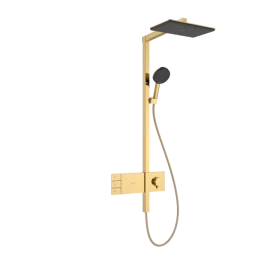Dušo sistema HANSGROHE Raindance Alive Q su termostatu, poliruoto aukso, 24590990