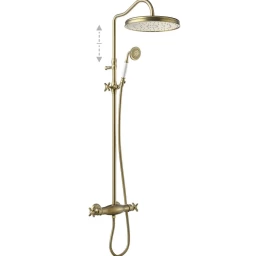 Dušo sistema TRES CLASIC su termostatu, sendinto žalvario 24219502LV