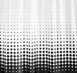 Dušo užuolaida Ridder Blacky, 180x200 cm, balta, 31840