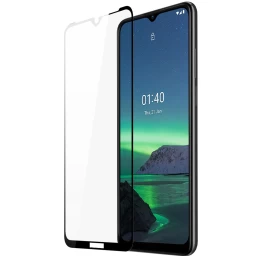 Dux Ducis 10d Grūdintas Stiklas 9h Grūdintas Apsauginis Stiklas Visam Ekranui Su Rėmeliu nokia 1.4, Skaidrus (pritaikytas Dėklui)