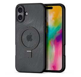 Dux Ducis Aimo Mag Dėklas Su Magsafe Ir Stovu Iphone 16 - Juodas