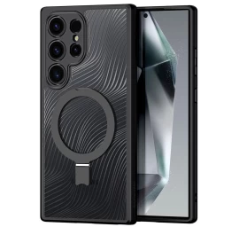 Dux Ducis Aimo Mag Dėklas Su Magsafe Ir Stovu Samsung Galaxy S24 Ultra - Juodas
