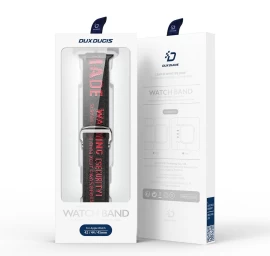 dux Ducis Dirželis (lauko Versija) apple Watch Ultra, Se, 9, 8, 7, 6, 5, 4, 3, 2, 1 Juosta (49, 45, 44, 42 Mm) Nailono Dirželio Apyrankė Juodai Raudona
