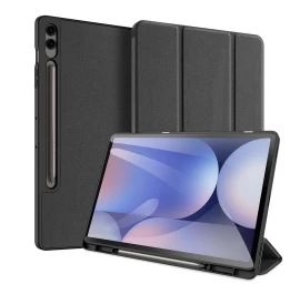 Dux Ducis Domo Ekologiškos Odos Dėklas Su Stovu samsung Tab S10+ / S9+ / S9 Fe+ - Juodas