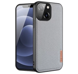 Dux Ducis Fino Dėklas, Padengtas Nailono Medžiaga, Skirtas Iphone 13 Mini Pilkos Spalvos