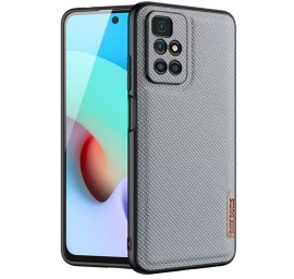 Dux Ducis Fino Dėklas, Padengtas Nailono Medžiaga, Skirtas Xiaomi Redmi 10 Blue