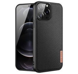 Dux Ducis Fino Dėklas Su Nailono Danga Iphone 13 Pro Max, Juodas