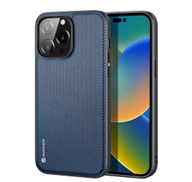 Dux Ducis Fino Dėklas Su Nailono Danga Iphone 14 Pro Max Mėlynos Spalvos