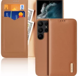 Dux Ducis Hivo Dėklas Samsung Galaxy S23 Ultra, Su Atverčiamu Dangteliu, Pinigine, Stovu, Rfid Blokavimas, Rudos Spalvos Dux Ducis Hivo Dėklas Samsung Galaxy S23 Ultra, Su Atverčiamu Dangteliu, Pinigine, Stovu, Rfid Blokavimas, Rudos Spalvos