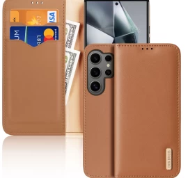 Dux Ducis Hivo Dėklas Su Atlenkiamu Dangteliu Ir Rfid Užraktu, Skirtas Samsung Galaxy S24 Ultra - Rudas