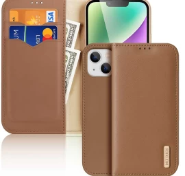 Dux Ducis Hivo Piniginės Dėklas Su Rfid Blokavimu Iphone 15 Plus - Rudas