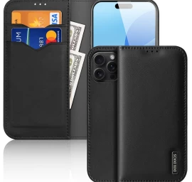 Dux Ducis Hivo Telefono Dėklas Iphone 16 Pro Max Su Atlenkiamu Dangteliu Ir Rfid Apsauga - Juodas Dux Ducis Hivo Telefono Dėklas Iphone 16 Pro Max Su Atlenkiamu Dangteliu Ir Rfid Apsauga - Juodas