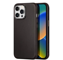 Dux Ducis Naples Dėklas Iphone 14 Pro Max Odinis Dangtelis (suderinamas Su Magsafe) Tamsiai Rudas Dux Ducis Naples Dėklas Iphone 14 Pro Max Odinis Dangtelis (suderinamas Su Magsafe) Tamsiai Rudas