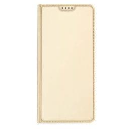 Dux Ducis Skin Pro Dėklas Xiaomi Poco C40 Flip Cover Card Wallet Stand Gold