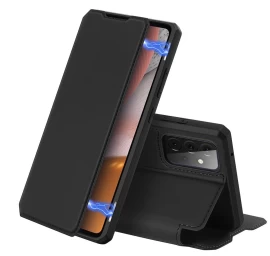Dux Ducis Skin X Dėklas Su Atlenkiamu Dangteliu, Skirtas Samsung Galaxy A72 4g, Juodos Spalvos