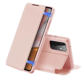 Dux Ducis Skin X Dėklas Su Atvartu, Skirtas Samsung Galaxy A72 4g, Rožinės Spalvos
