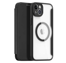 Dux Ducis Skin X Pro Dėklas Iphone 14 Plus Su Magsafe Ir Atverčiamu Dangteliu - Juodas