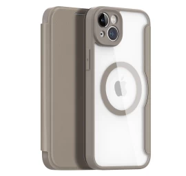 Dux Ducis Skin X Pro Dėklas Iphone 14 Plus Su Magsafe Ir Atverčiamu Dangteliu - Smėlio Spalvos Dux Ducis Skin X Pro Dėklas Iphone 14 Plus Su Magsafe Ir Atverčiamu Dangteliu - Smėlio Spalvos