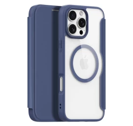 Dux Ducis Skin X Pro Dėklas Iphone 16 Pro Max Su Magsafe Ir Atverčiamu Dangteliu - Mėlynas
