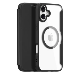 Dux Ducis Skin X Pro Dėklas Iphone 16 Su Magsafe Ir Apverčiamuoju Dangteliu - Juodas
