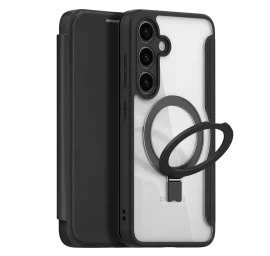 Dux Ducis Skin X Pro Dėklas samsung Galaxy S24 Su Magsafe, Atlenkiamuoju Dangteliu Ir Stovu - Juodas