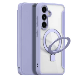 Dux Ducis Skin X Pro Dėklas samsung Galaxy S24 Su Magsafe, Atlenkiamuoju Dangteliu Ir Stovu - Violetinis