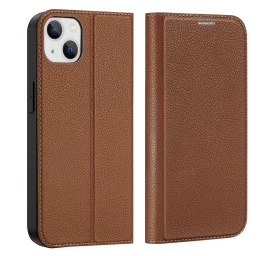 Dux Ducis Skin X2 Dėklas Iphone 14 Plus Su Magnetiniu Atvartu - Rudas