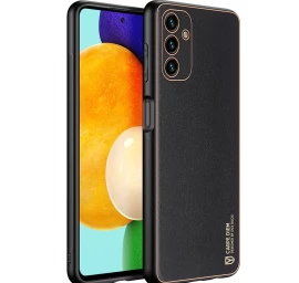 dux Ducis Yolo Elegantiškas Ekologiškos Odos Dėklas samsung Galaxy A13 5g, Juodos Spalvos