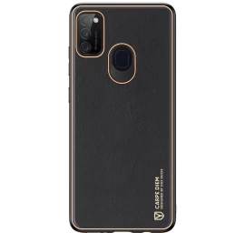 Dux Ducis Yolo Elegantiškas Ekologiškos Odos Dėklas Samsung Galaxy M30s Juodas