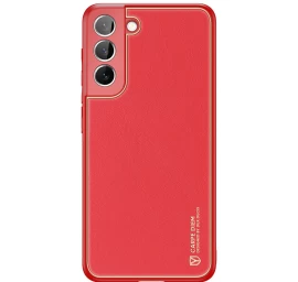 Dux Ducis Yolo Elegantiškas Ekologiškos Odos Dėklas Samsung Galaxy S22+ (s22 Plus) Raudonas