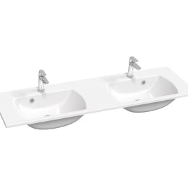 Dvigubas praustuvas Classic II 1300 Slim su persipilymu, baltas XJX01113001