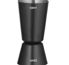 Dvipusė Baro Matavimo Taurė Kokteiliams 25 Ml 50 Ml - Juoda