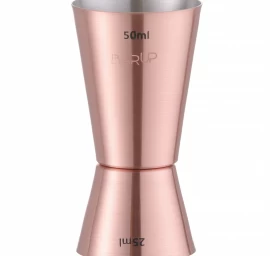 Dvipusis Matavimo žiogelis Gėrimams Varinis 25/50 Ml