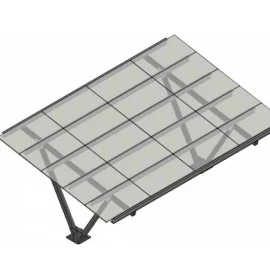 Dvivietė automobilio stoginė skirta montavimui su saulės moduliais, El-Sun