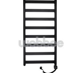 Džiovintuvas WOBBEE TENBY BLACK 50x100cm, dešininis, juodas