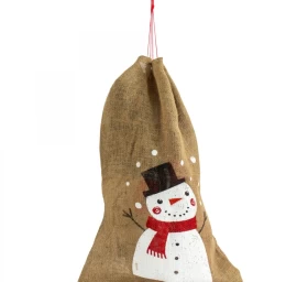 Džiuto Dovanų Maišelis 70x50 Cm Sniego Senis