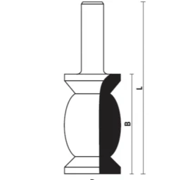 KLEIN HW Figūrinė Freza D32 X H58 X H96, A12