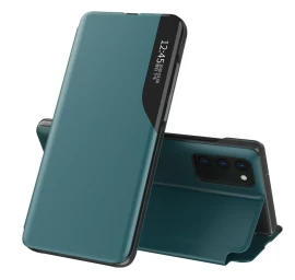 eco Leather View Case Elegantiškas Apverčiamasis Dangtelis Su Stovo Funkcija, Skirtas samsung Galaxy A72 4g, žalias eco Leather View Case Elegantiškas Apverčiamasis Dangtelis Su Stovo Funkcija, Skirtas samsung Galaxy A72 4g, žalias
