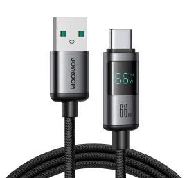Ekrano Kabelis Usb-a - Usb-c 66w 1,2 M - Juodas