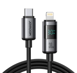 Ekrano Kabelis Usb-c - iphone Lightning 30 W 1,2 M - Juodas