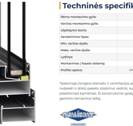 Aliuminio langų ir durų sistemos Framex