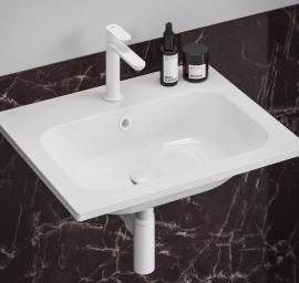 EL 012.10WV Praustuvo maišytuvas 170 mm be dugno vožtuvo, White Velvet
