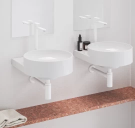 EL 015.10WV Praustuvo maišytuvas 335 mm be dugno vožtuvo, White Velvet