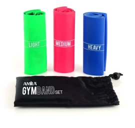 Elastinių mankštos juostų rinkinys AMILA GYM BAND (3 vnt.)