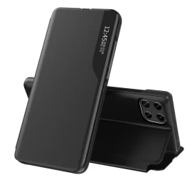 Elegantiškas eco Leather View Case Dėklas Su Atlenkiamu Dangteliu Ir Stovo Funkcija samsung Galaxy A22 4g, Juodas Elegantiškas eco Leather View Case Dėklas Su Atlenkiamu Dangteliu Ir Stovo Funkcija samsung Galaxy A22 4g, Juodas