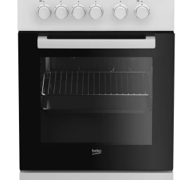 Elektrinė 50 cm pločio stiklokeramikos viryklė BEKO FSS57000GW su elektrine orkaite, balta